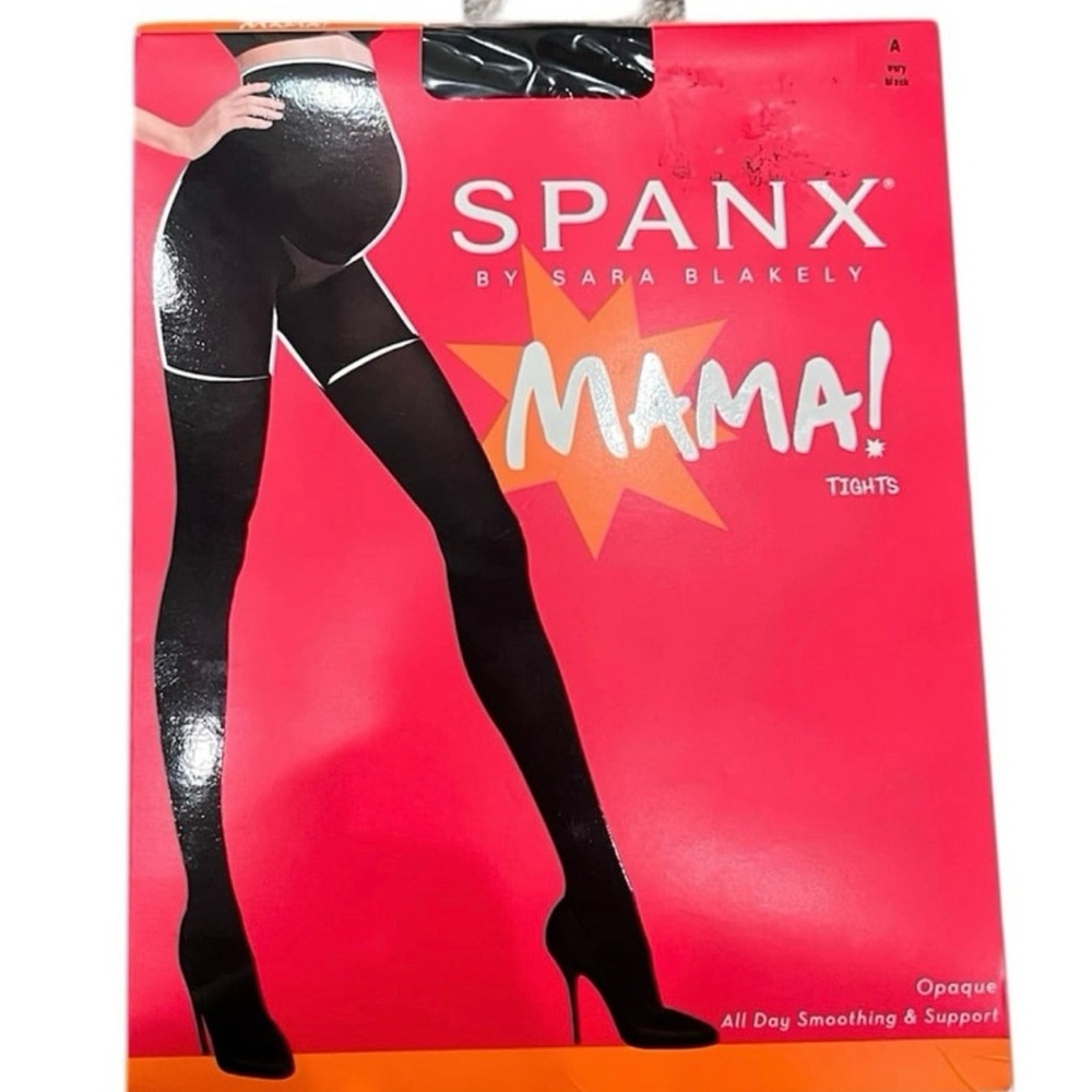 Spanx Mama Mid-Thigh Shaping Tights A Very Black